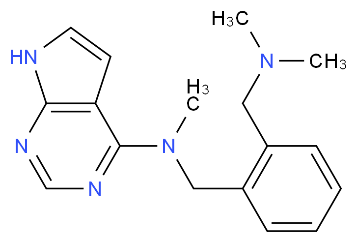 N-{2-[(dimethylamino)methyl]benzyl}-N-methyl-7H-pyrrolo[2,3-d]pyrimidin-4-amine_Molecular_structure_CAS_)