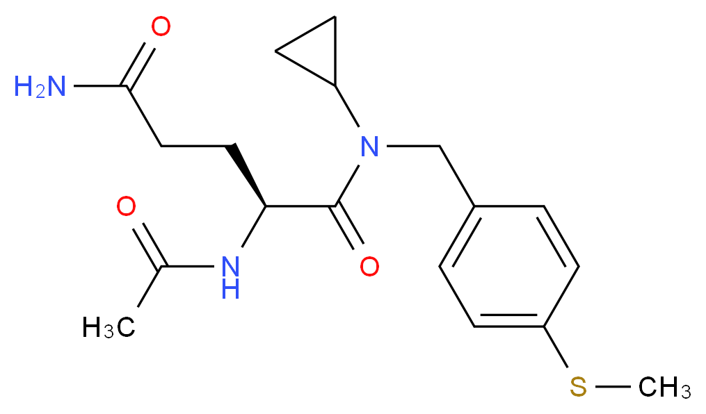 (2S)-2-(acetylamino)-N~1~-cyclopropyl-N~1~-[4-(methylthio)benzyl]pentanediamide_Molecular_structure_CAS_)