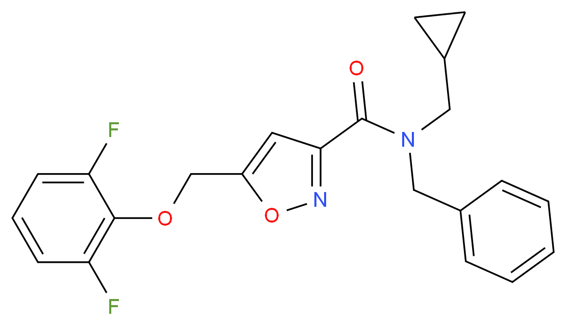 N-benzyl-N-(cyclopropylmethyl)-5-[(2,6-difluorophenoxy)methyl]-3-isoxazolecarboxamide_Molecular_structure_CAS_)
