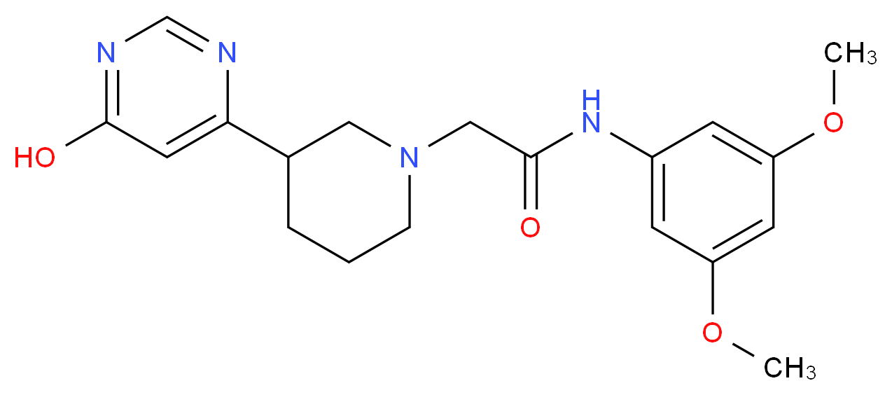 N-(3,5-dimethoxyphenyl)-2-[3-(6-hydroxypyrimidin-4-yl)piperidin-1-yl]acetamide_Molecular_structure_CAS_)