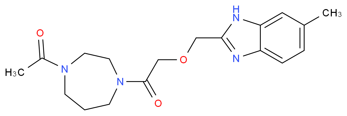 2-{[2-(4-acetyl-1,4-diazepan-1-yl)-2-oxoethoxy]methyl}-6-methyl-1H-benzimidazole_Molecular_structure_CAS_)