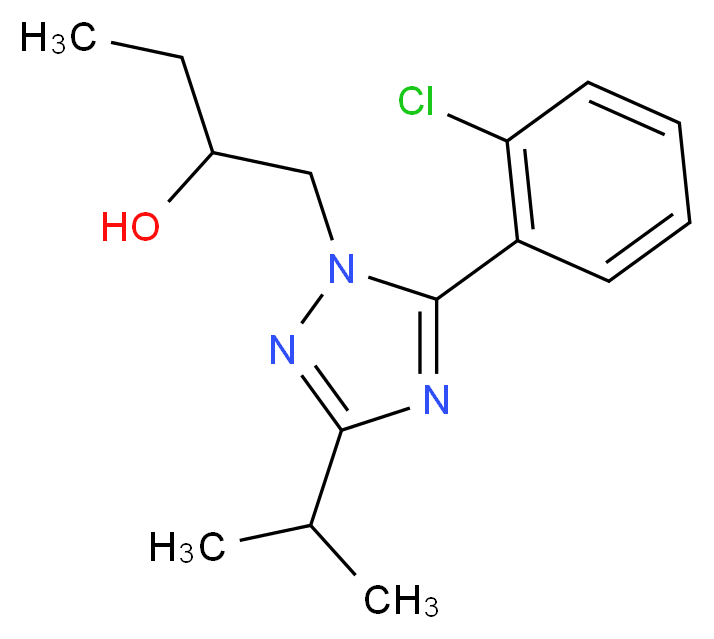 1-[5-(2-chlorophenyl)-3-isopropyl-1H-1,2,4-triazol-1-yl]butan-2-ol_Molecular_structure_CAS_)