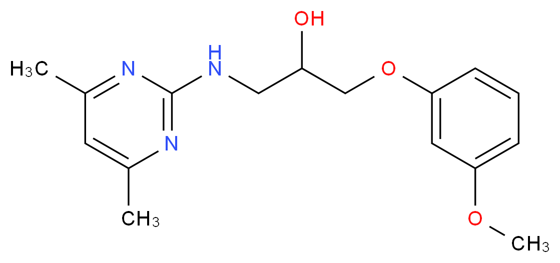 1-[(4,6-dimethylpyrimidin-2-yl)amino]-3-(3-methoxyphenoxy)propan-2-ol_Molecular_structure_CAS_)