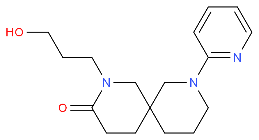 2-(3-hydroxypropyl)-8-(2-pyridinyl)-2,8-diazaspiro[5.5]undecan-3-one_Molecular_structure_CAS_)