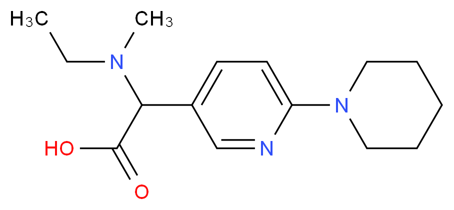 [ethyl(methyl)amino](6-piperidin-1-ylpyridin-3-yl)acetic acid_Molecular_structure_CAS_)