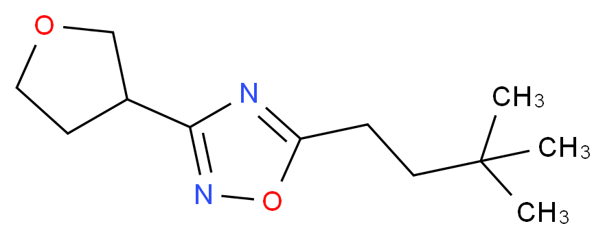 5-(3,3-dimethylbutyl)-3-(tetrahydrofuran-3-yl)-1,2,4-oxadiazole_Molecular_structure_CAS_)