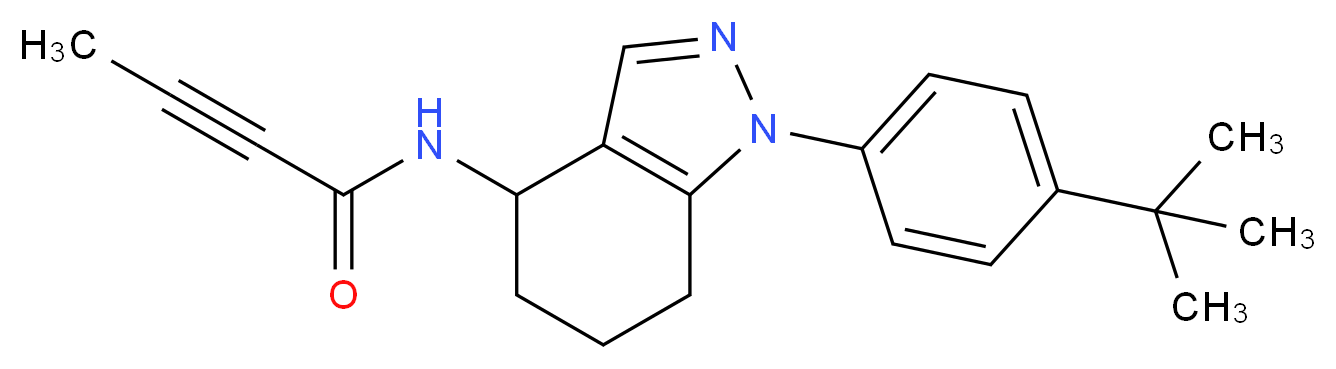 N-[1-(4-tert-butylphenyl)-4,5,6,7-tetrahydro-1H-indazol-4-yl]-2-butynamide_Molecular_structure_CAS_)