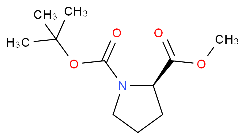 1-tert-Butyl 2-methyl (2R)-pyrrolidine-1,2-dicarboxylate_Molecular_structure_CAS_73323-65-6)