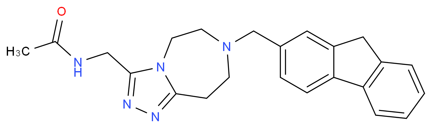 N-{[7-(9H-fluoren-2-ylmethyl)-6,7,8,9-tetrahydro-5H-[1,2,4]triazolo[4,3-d][1,4]diazepin-3-yl]methyl}acetamide_Molecular_structure_CAS_)