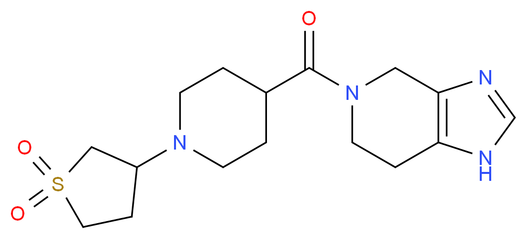 5-{[1-(1,1-dioxidotetrahydro-3-thienyl)piperidin-4-yl]carbonyl}-4,5,6,7-tetrahydro-1H-imidazo[4,5-c]pyridine_Molecular_structure_CAS_)