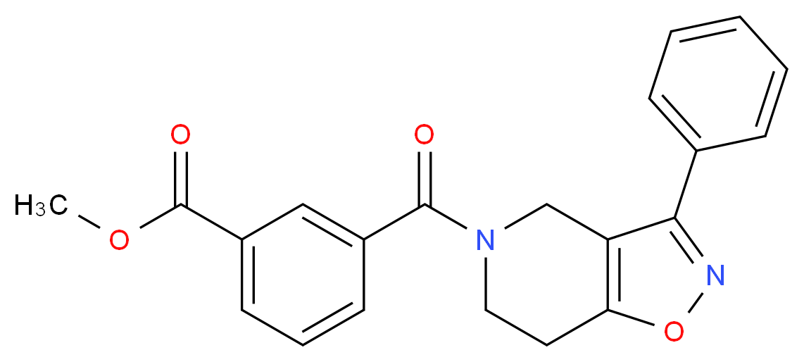 methyl 3-[(3-phenyl-6,7-dihydroisoxazolo[4,5-c]pyridin-5(4H)-yl)carbonyl]benzoate_Molecular_structure_CAS_)