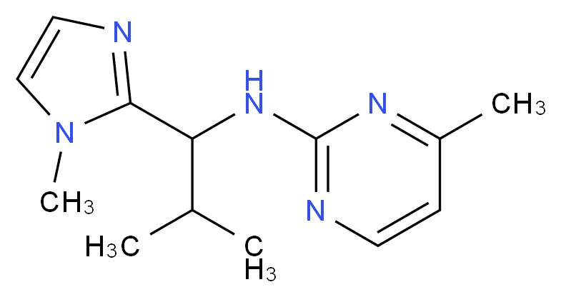 4-methyl-N-[2-methyl-1-(1-methyl-1H-imidazol-2-yl)propyl]pyrimidin-2-amine_Molecular_structure_CAS_)