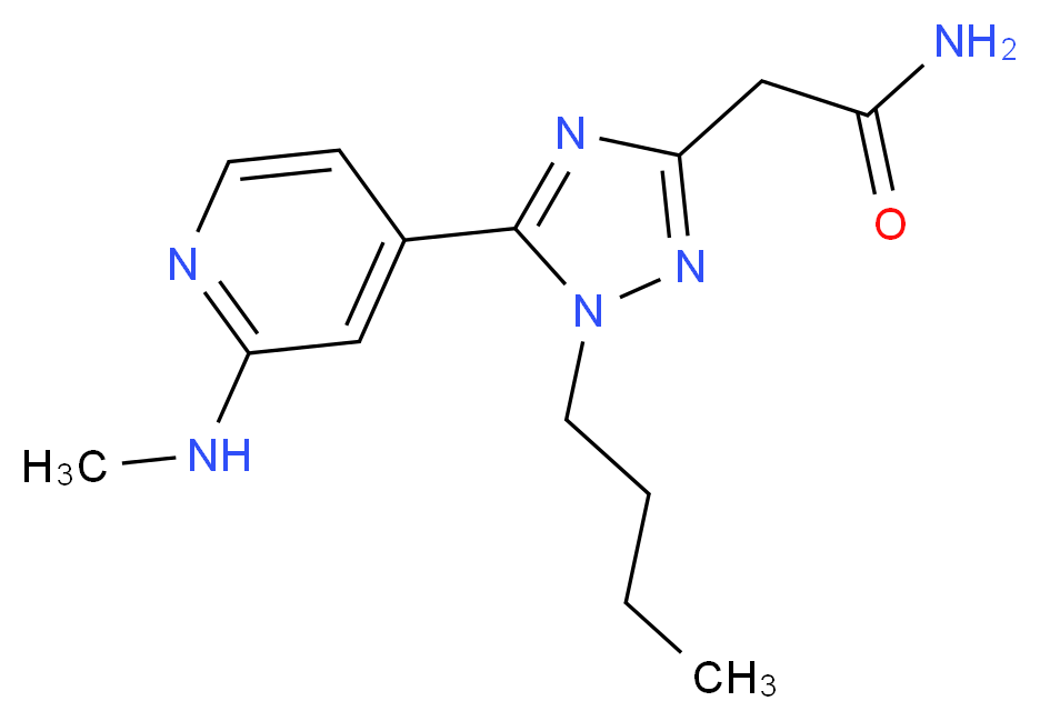 2-{1-butyl-5-[2-(methylamino)pyridin-4-yl]-1H-1,2,4-triazol-3-yl}acetamide_Molecular_structure_CAS_)