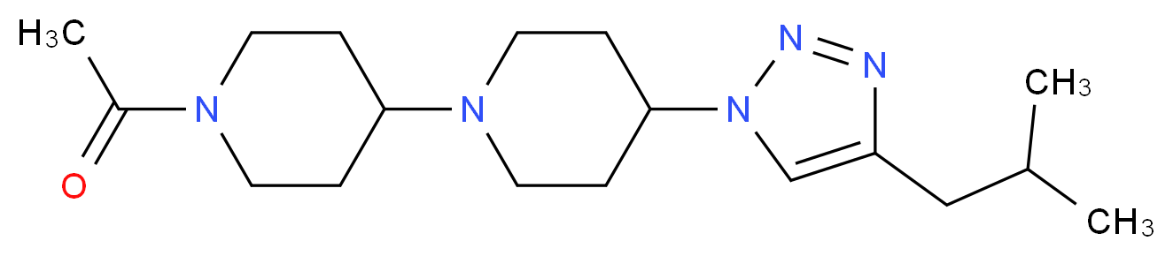 1'-acetyl-4-(4-isobutyl-1H-1,2,3-triazol-1-yl)-1,4'-bipiperidine_Molecular_structure_CAS_)