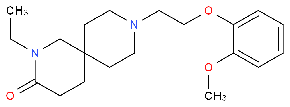 2-ethyl-9-[2-(2-methoxyphenoxy)ethyl]-2,9-diazaspiro[5.5]undecan-3-one_Molecular_structure_CAS_)