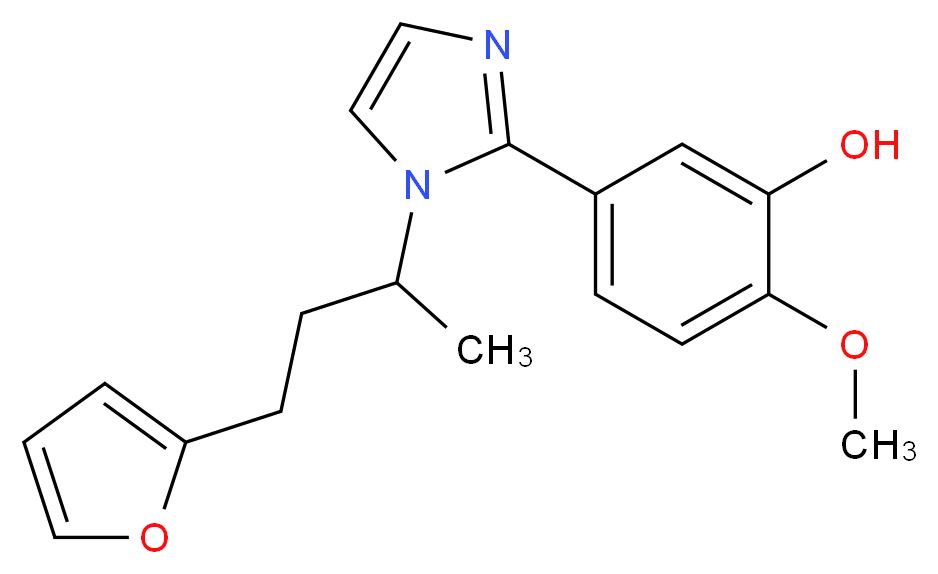 5-{1-[3-(2-furyl)-1-methylpropyl]-1H-imidazol-2-yl}-2-methoxyphenol_Molecular_structure_CAS_)