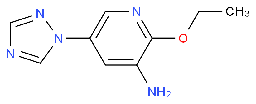 2-ethoxy-5-(1H-1,2,4-triazol-1-yl)pyridin-3-amine_Molecular_structure_CAS_)