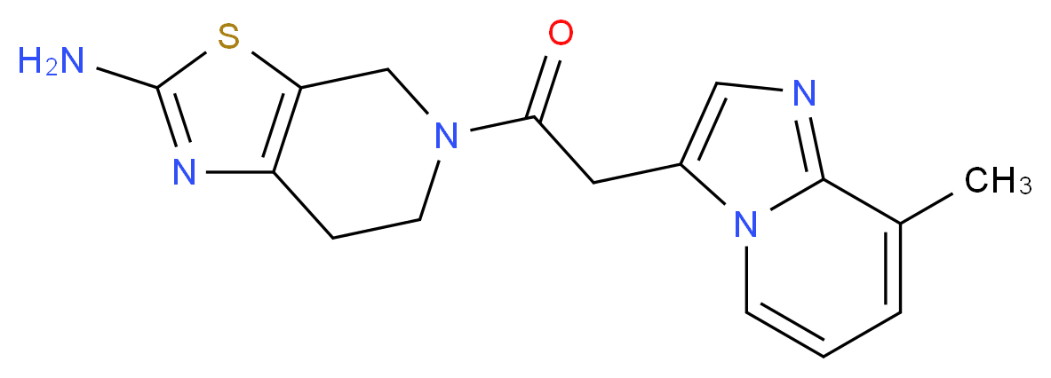 5-[(8-methylimidazo[1,2-a]pyridin-3-yl)acetyl]-4,5,6,7-tetrahydro[1,3]thiazolo[5,4-c]pyridin-2-amine_Molecular_structure_CAS_)
