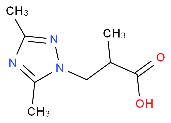 3-(3,5-dimethyl-1H-1,2,4-triazol-1-yl)-2-methylpropanoic acid_Molecular_structure_CAS_842977-00-8)