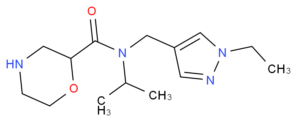 N-[(1-ethyl-1H-pyrazol-4-yl)methyl]-N-isopropylmorpholine-2-carboxamide_Molecular_structure_CAS_)