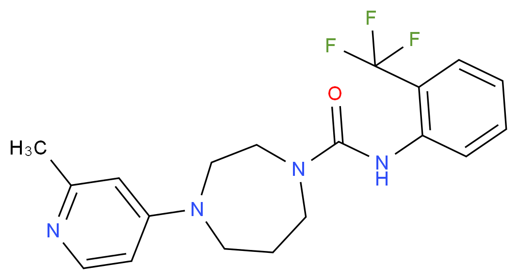 4-(2-methylpyridin-4-yl)-N-[2-(trifluoromethyl)phenyl]-1,4-diazepane-1-carboxamide_Molecular_structure_CAS_)
