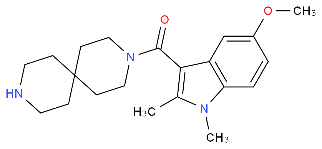 3-[(5-methoxy-1,2-dimethyl-1H-indol-3-yl)carbonyl]-3,9-diazaspiro[5.5]undecane_Molecular_structure_CAS_)