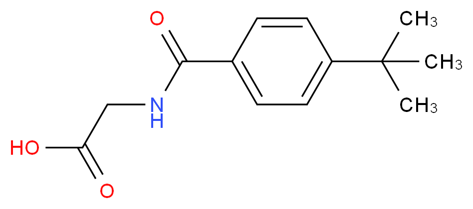 (4-tert-Butyl-benzoylamino)-acetic acid_Molecular_structure_CAS_87015-91-6)