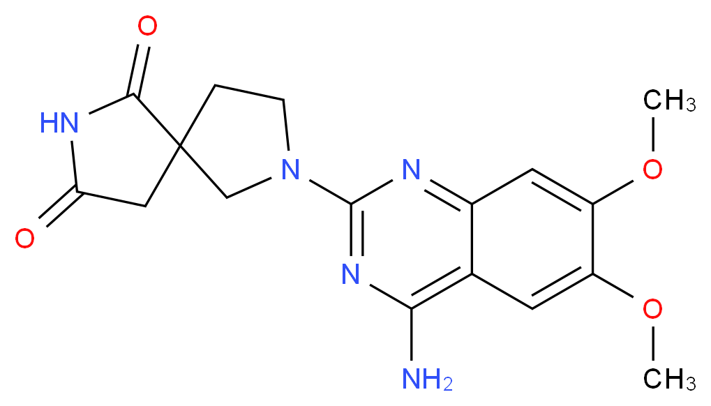 7-(4-amino-6,7-dimethoxyquinazolin-2-yl)-2,7-diazaspiro[4.4]nonane-1,3-dione_Molecular_structure_CAS_)