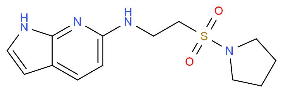 N-[2-(pyrrolidin-1-ylsulfonyl)ethyl]-1H-pyrrolo[2,3-b]pyridin-6-amine_Molecular_structure_CAS_)