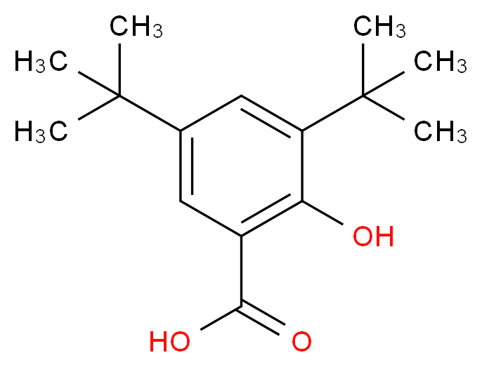 3,5-Di-tert-butyl-2-hydroxybenzoic acid_Molecular_structure_CAS_19715-19-6)