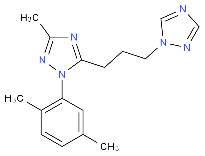 1-(2,5-dimethylphenyl)-3-methyl-5-[3-(1H-1,2,4-triazol-1-yl)propyl]-1H-1,2,4-triazole_Molecular_structure_CAS_)
