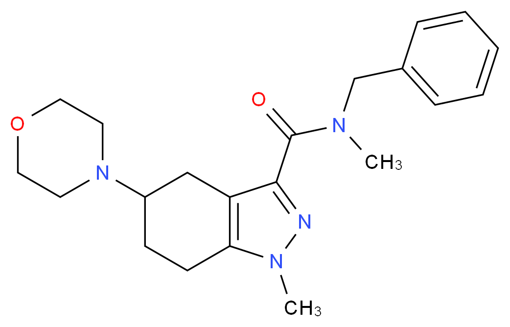 N-benzyl-N,1-dimethyl-5-(4-morpholinyl)-4,5,6,7-tetrahydro-1H-indazole-3-carboxamide_Molecular_structure_CAS_)