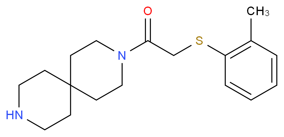 3-{[(2-methylphenyl)thio]acetyl}-3,9-diazaspiro[5.5]undecane_Molecular_structure_CAS_)