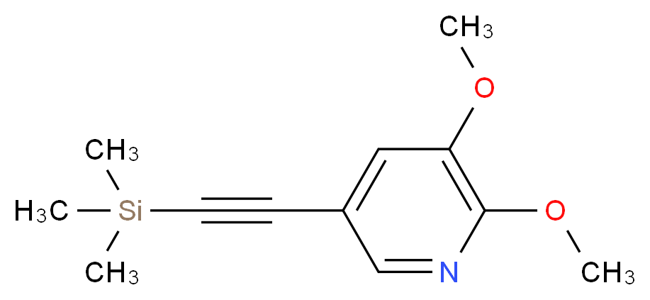2,3-Dimethoxy-5-((trimethylsilyl)ethynyl)pyridine_Molecular_structure_CAS_)