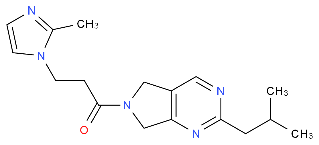 2-isobutyl-6-[3-(2-methyl-1H-imidazol-1-yl)propanoyl]-6,7-dihydro-5H-pyrrolo[3,4-d]pyrimidine_Molecular_structure_CAS_)