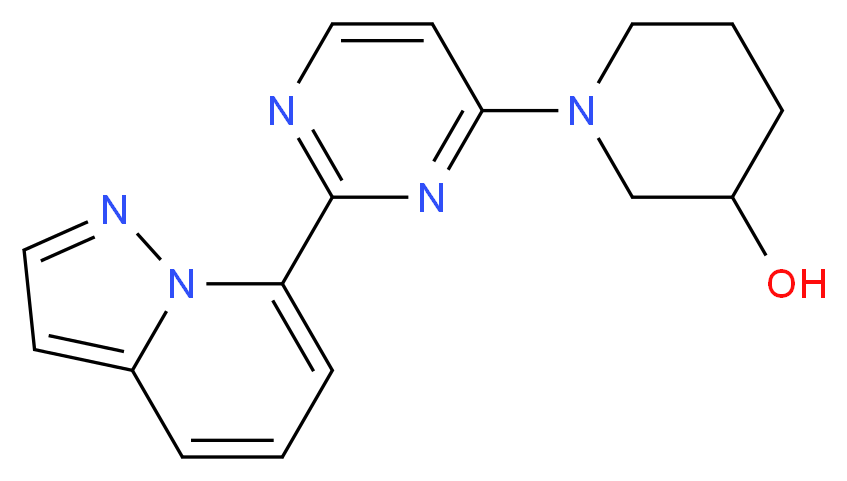 1-(2-pyrazolo[1,5-a]pyridin-7-ylpyrimidin-4-yl)piperidin-3-ol_Molecular_structure_CAS_)