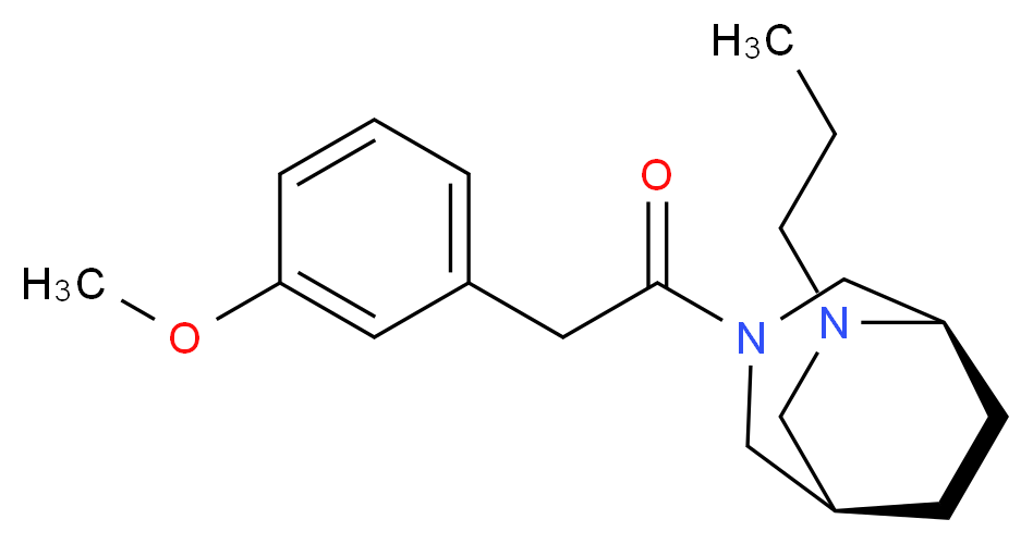 (1R*,5R*)-3-[(3-methoxyphenyl)acetyl]-6-propyl-3,6-diazabicyclo[3.2.2]nonane_Molecular_structure_CAS_)