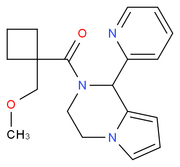 2-{[1-(methoxymethyl)cyclobutyl]carbonyl}-1-pyridin-2-yl-1,2,3,4-tetrahydropyrrolo[1,2-a]pyrazine_Molecular_structure_CAS_)