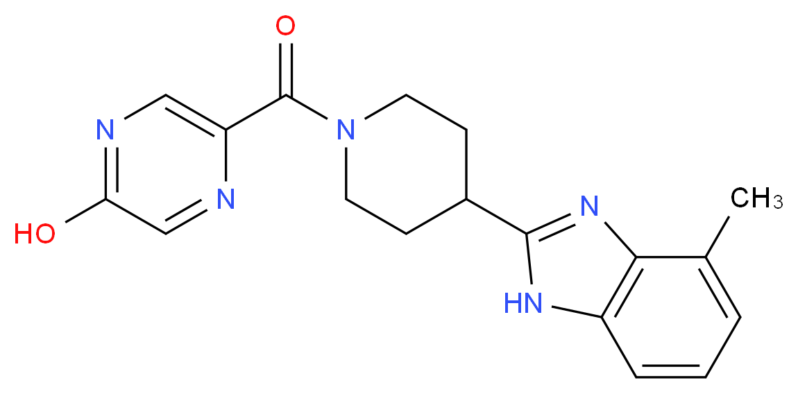 5-{[4-(4-methyl-1H-benzimidazol-2-yl)-1-piperidinyl]carbonyl}-2-pyrazinol_Molecular_structure_CAS_)