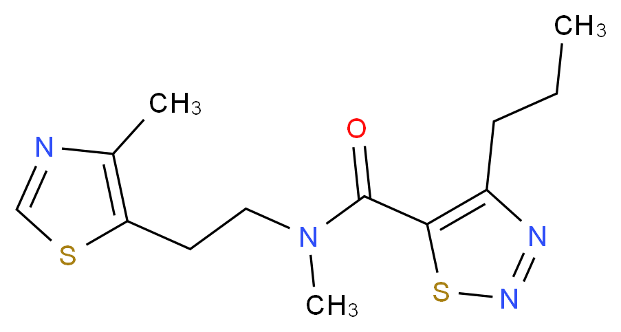 N-methyl-N-[2-(4-methyl-1,3-thiazol-5-yl)ethyl]-4-propyl-1,2,3-thiadiazole-5-carboxamide_Molecular_structure_CAS_)