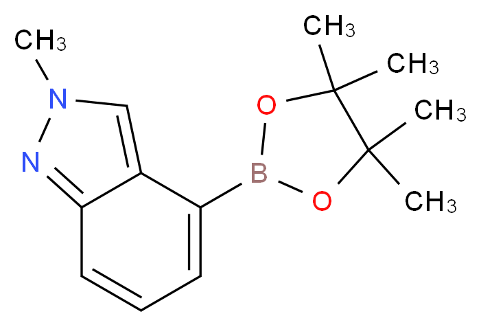 2-Methyl-2H-indazole-4-boronic acid, pinacol ester_Molecular_structure_CAS_885698-95-3)
