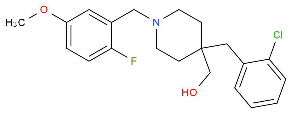 [4-(2-chlorobenzyl)-1-(2-fluoro-5-methoxybenzyl)-4-piperidinyl]methanol_Molecular_structure_CAS_)