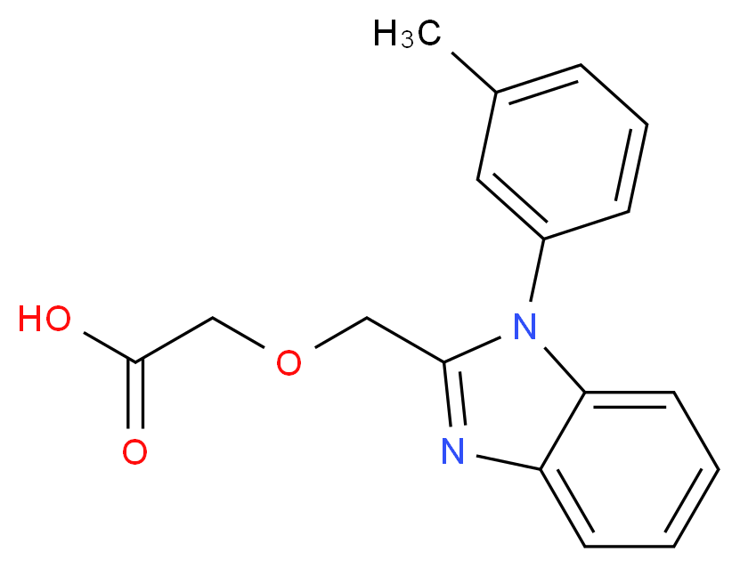 {[1-(3-methylphenyl)-1H-benzimidazol-2-yl]methoxy}acetic acid_Molecular_structure_CAS_)