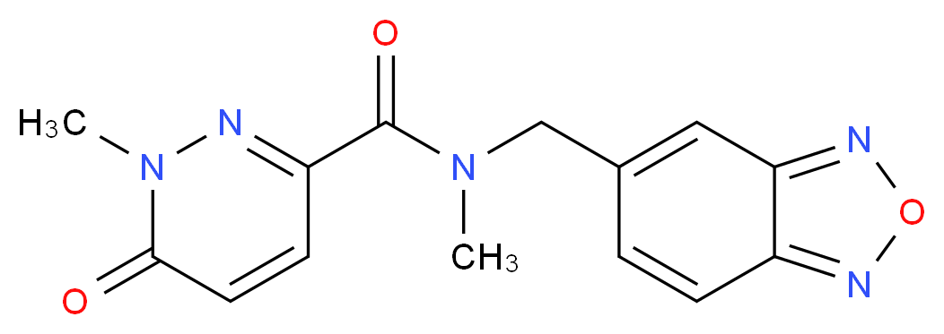 N-(2,1,3-benzoxadiazol-5-ylmethyl)-N,1-dimethyl-6-oxo-1,6-dihydropyridazine-3-carboxamide_Molecular_structure_CAS_)