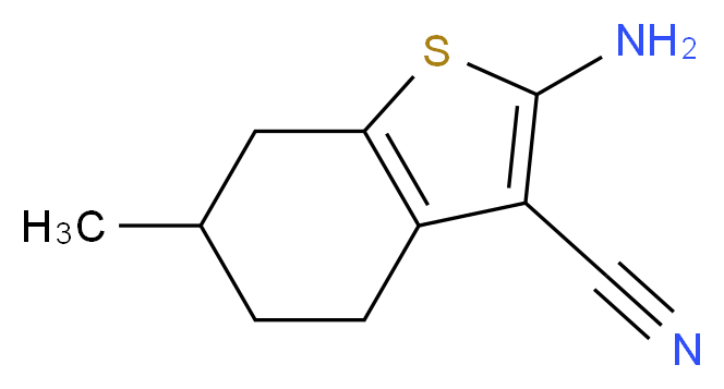 2-Amino-6-methyl-4,5,6,7-tetrahydro-benzo[b]thiophene-3-carbonitrile_Molecular_structure_CAS_42225-04-7)