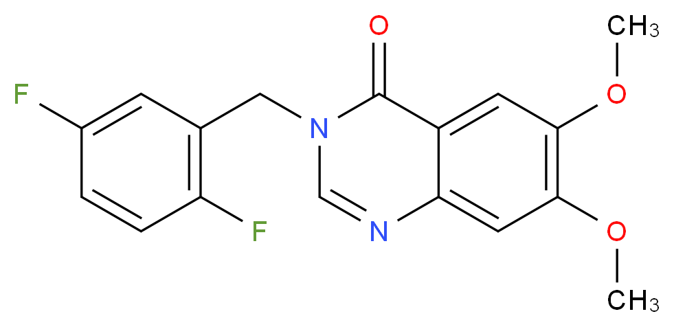 3-(2,5-difluorobenzyl)-6,7-dimethoxyquinazolin-4(3H)-one_Molecular_structure_CAS_)