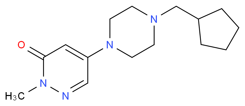 5-[4-(cyclopentylmethyl)piperazin-1-yl]-2-methylpyridazin-3(2H)-one_Molecular_structure_CAS_)