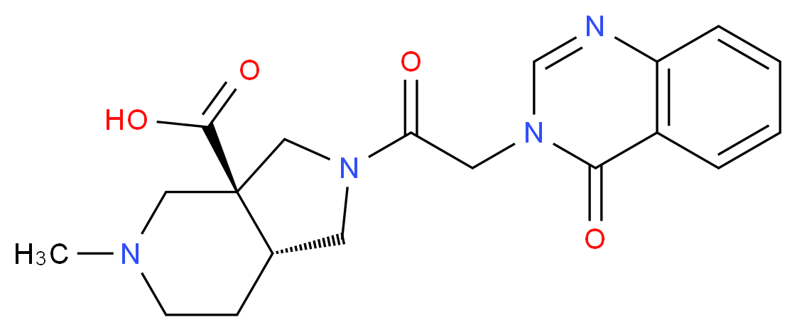 (3aS*,7aR*)-5-methyl-2-[(4-oxoquinazolin-3(4H)-yl)acetyl]octahydro-3aH-pyrrolo[3,4-c]pyridine-3a-carboxylic acid_Molecular_structure_CAS_)