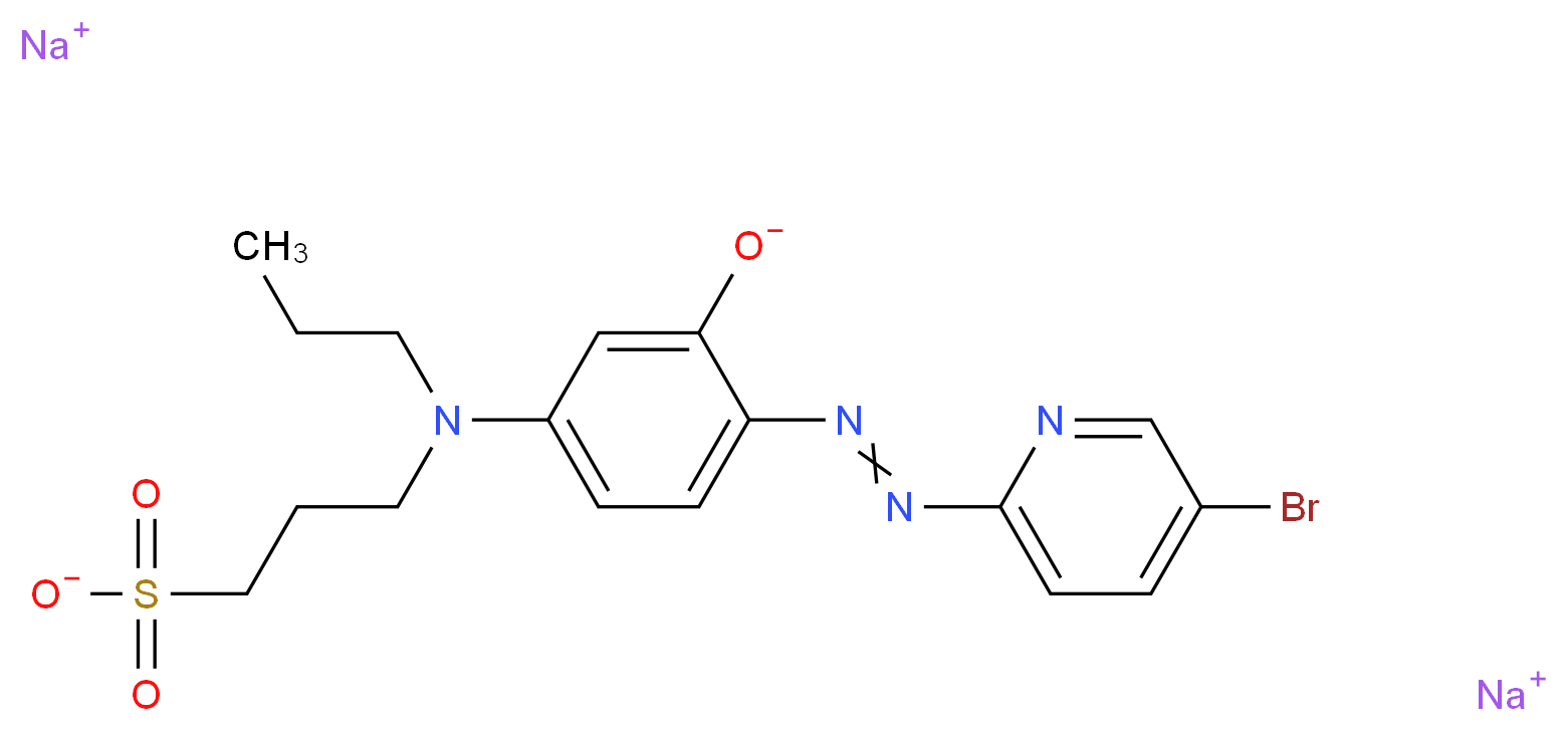 2-(5-Bromo-2-pyridylazo)-5-[N-propyl-N-(3-sulfopropyl)amino]phenol disodium salt dihydrate_Molecular_structure_CAS_679787-08-7)