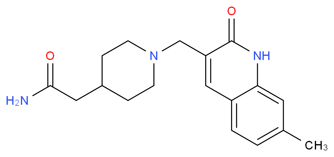 2-{1-[(7-methyl-2-oxo-1,2-dihydroquinolin-3-yl)methyl]piperidin-4-yl}acetamide_Molecular_structure_CAS_)